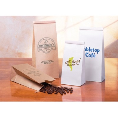 Tin Tie Coffee Bag White (3 3/8"x2 1/2"x8")