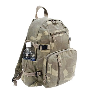 Woodland Camouflage Vintage Compact Backpack