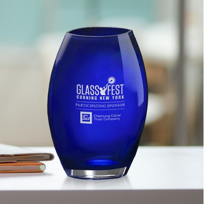 Cobalt Oval Vase 8-1/2"