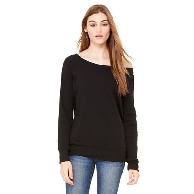 BELLA+CANVAS Ladies' Sponge Fleece Wide Neck Sweatshirt