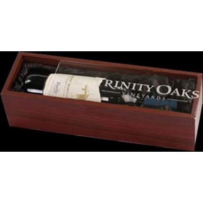 Rosewood Piano Finish Wine Presentation Box w/ Acrylic Lid