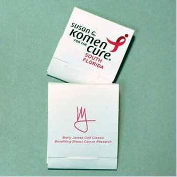 Golf Tee Matchbook Packet w/ Four Pink 2 3/4" Tees & 1 Marker