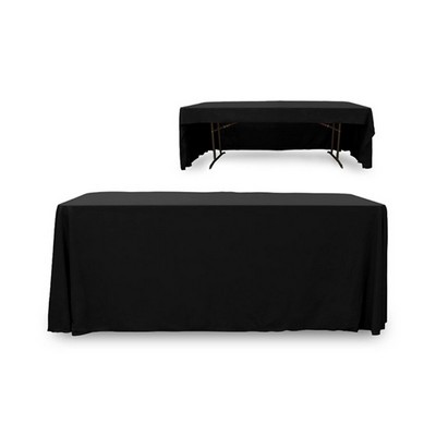 6' Premium PolyKnit™ Blank 3-Sided Open Back Throw Style Table Cover (72"x30"x29")