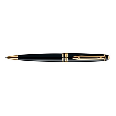 Waterman Expert Black Lacquer W/ Gold Trim Ballpen