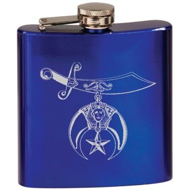 6 Oz. Gloss Blue Flask