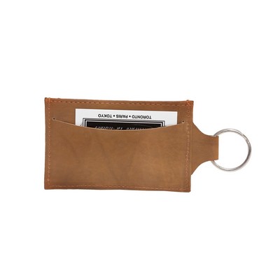 Ashlin® Designer British Tan Aquilina ID Holder w/Key Fob