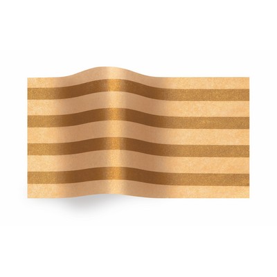 Precious Metals Gold Stripe/ Sun Gold Wrapping Tissue (20"x30")