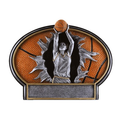 7.25" Female Basketball Burst Thru Resin Award