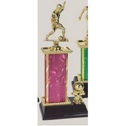 14" Oval or Rectangle Column Trophy w/Trim Figure