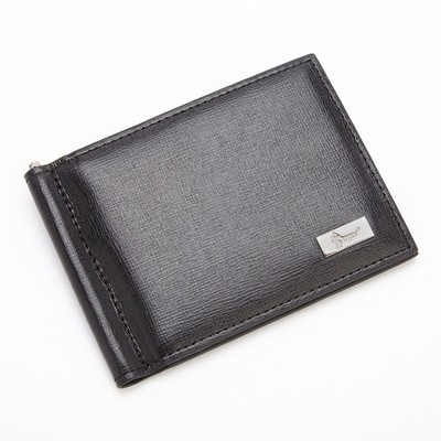 RFID Blocking Saffiano Leather Money Clip Credit Card Front Pocket Wallet