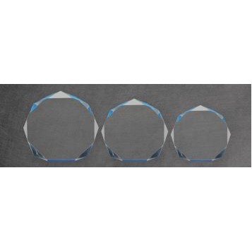 Spectra Acrylic Faceted Octagon in Blue