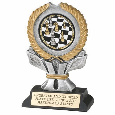 5 ¾" Resin Wreath Trophy Takes 2" Insert