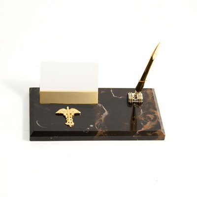 Marble Pen Stand & Card Holder - Medical