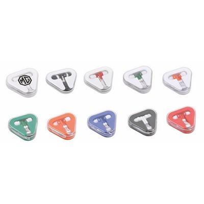 Ear Buds in Triangle Plastic Case