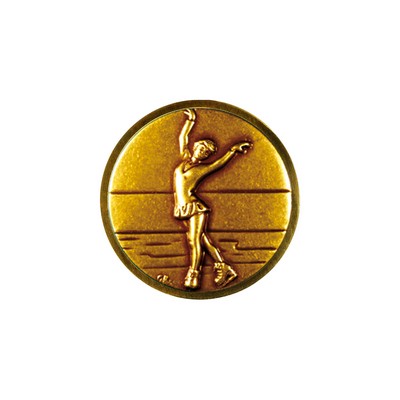 Club Lorente Round 1" Lapel Pin-Figure Skating Female