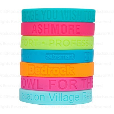 3/4" Debossed Silicone Wristband