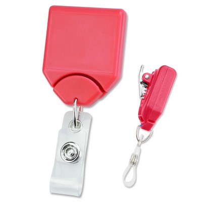 B-Reel (TM) Blank Promotional Twist-Free Badge Reels, clip with teeth