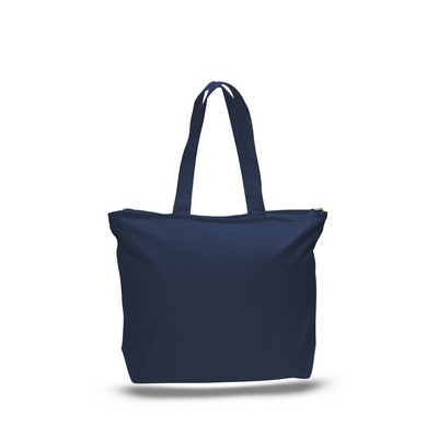 Canvas Zipper Tote Bag