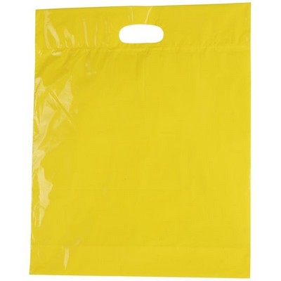 2.0 Mil Low Density Poly Fold Over Die Cut Tinted Merchandise Bag (12"x15")