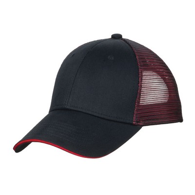 Port Authority® Double Mesh Snapback Sandwich Cap