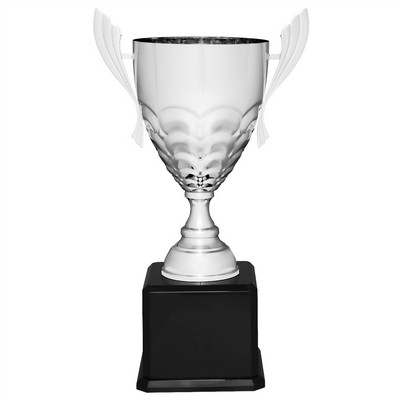 Silver Ripple Metal Trophy Cup 23 1/2"H