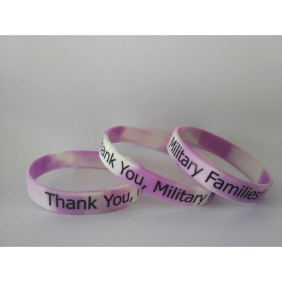 1/2 Inch Swirl Printed Silicone Wristbands