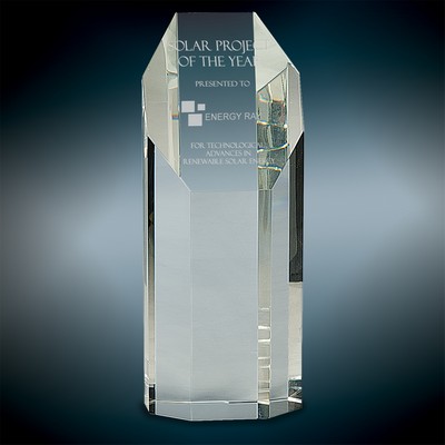 Large Crystal Octagon Tower Award