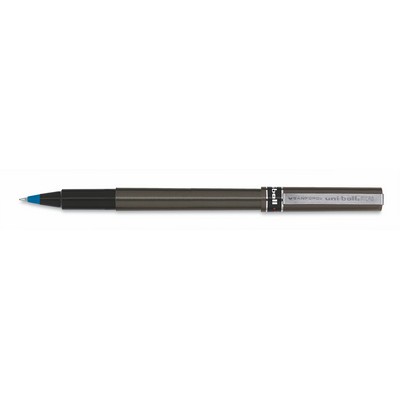 Uniball Deluxe Micro Point Platinum Gray/Blue Ink Roller Ball Pen