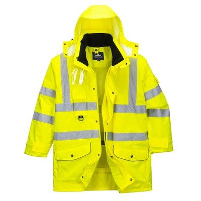 Hi-Vis Breathable 7-in-1 Traffic Jacket