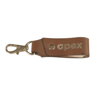 Leather Key Tag with Dog Hook Closure (3.03"x0.98")