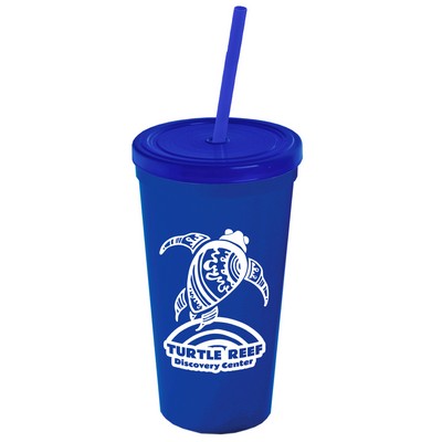 24 Oz. Sport Sipper Cup w/Straw & Lid