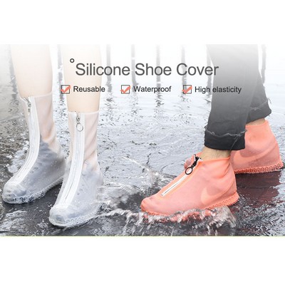 Hands Free Rain Cover Shoes Biodegradable Waterproof Shoe Cover High Heels Silicon With Zipper