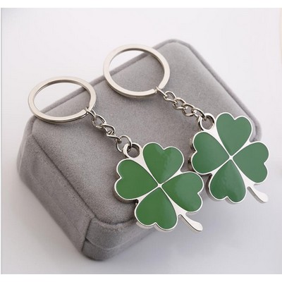 Customized Zinc-Alloy Clover Keychain