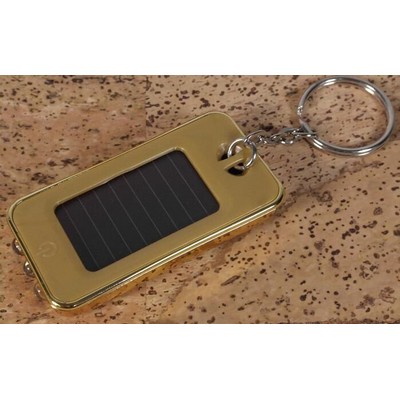 Gold Bar Solar 3 LED Keychain