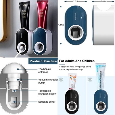 Toothpaste Dispenser Wall Mount for Bathroom Automatic Toothpaste Squeezer