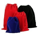 Larger Sized Velour Drawstring Pouch (13"x15")