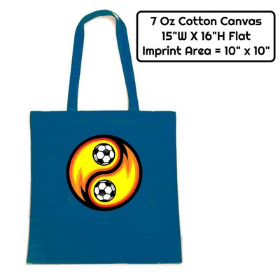 7 oz Cotton Canvas Tote Bag - 15"W x 16"H x 26"Handle