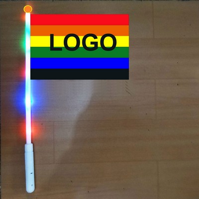 LED Polyester Pride Stick Flag