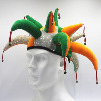 Jester Cap Hat Clown With Carnival Bell