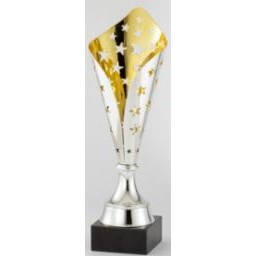 17" Assembled Silver/Gold Cup Award w/Star Cutouts