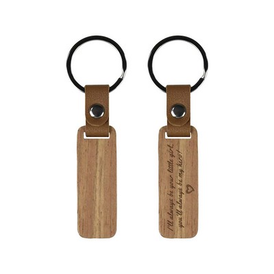 Handmade Anniversary Wood Keychain