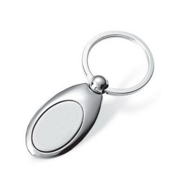 Oval Shaped Metal Keyring