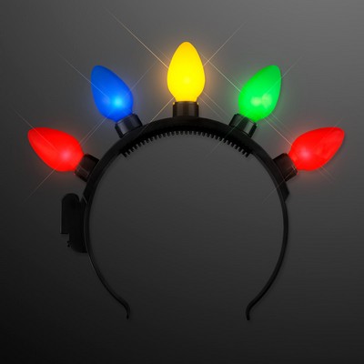 Light Up Christmas Bulbs Headband - BLANK