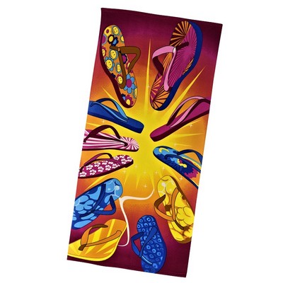 28" x 58" Microfiber Terry Beach Towel