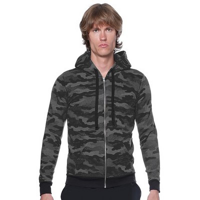 Unisex Tri Full Zip Camo Hoody