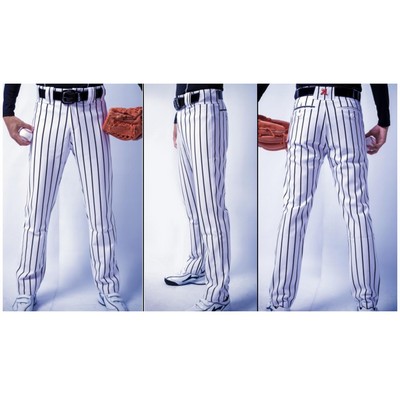 Premium Full Length Striped Baseball Pants w/ Piping - South Korea Silk - Men, Women, Kids