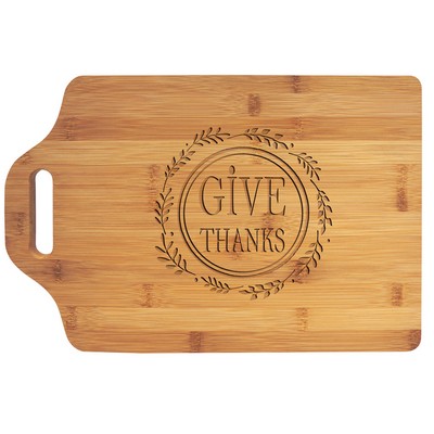 15" x 10 1/4" Bamboo Cutting Board with Handle