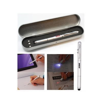 3-in-1 Laser + Flashlight + Stylus w/Case