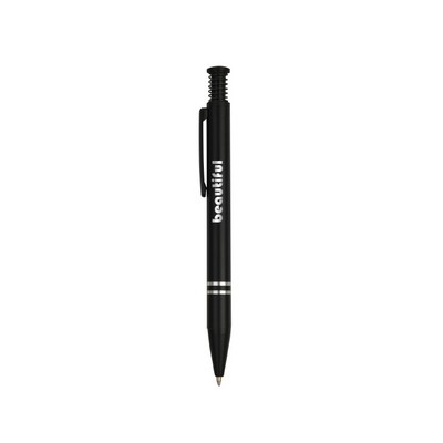 Chrome Engraved Matte Finish Click Metal Ballpoint Pen