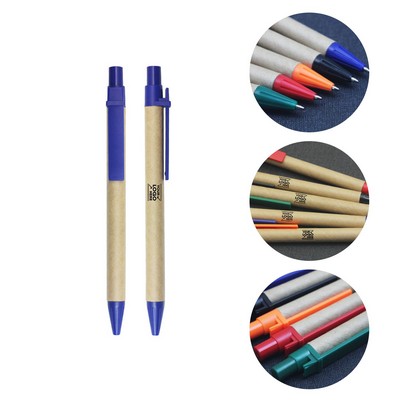 Kraft Paper Retractable Ballpoint Pen